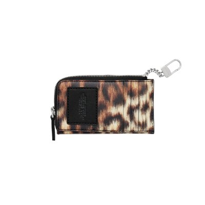MARC JACOBS THE LEATHER TOP ZIP MULTI WALLET IN LEOPARD 2F6SMP029S01